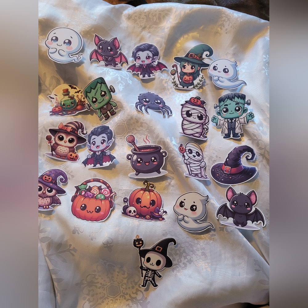 🌲BUY 1 GET 1 FREE 🌲Halloween Cartoon Character Stickers Set